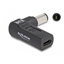 Delock Adapter für Notebook Ladekabel USB Type-C™ Buchse zu HP 7,4 x 5,0 mm Stecker 90° gewinkelt