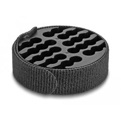 DeLOCK Organisateur de câbles avec serre-câble de scratch, noir