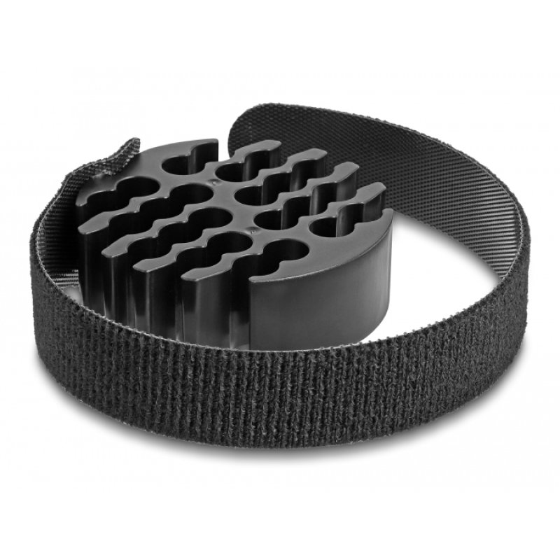 DeLOCK Cable Organizer with hook-and-loop cable tie black