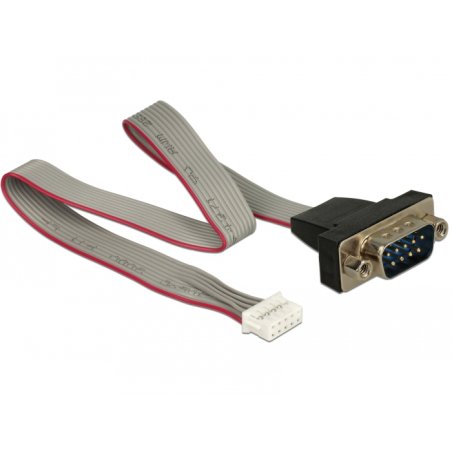 DeLOCK 89632 serial cable Black, Grey, Red 0.3 m DB-9