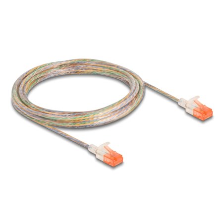 Delock RJ45 Netzwerkkabel Cat.6A U/UTP Slim 5 m transparent
