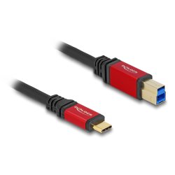 DeLOCK USB 5 Gbps Câble USB Type-C mâle vers USB Type-B mâle 2 m métal rouge