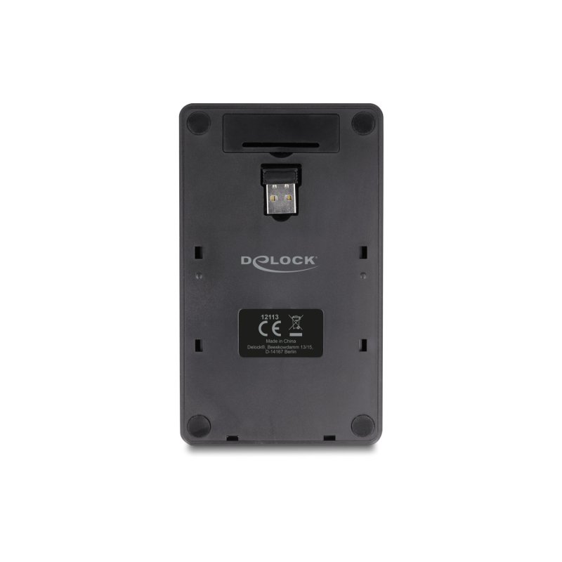 Delock 2 in 1 USB Typ-A Nummernblock mit Taschenrechner Funktion 2,4 GHz kabellos schwarz