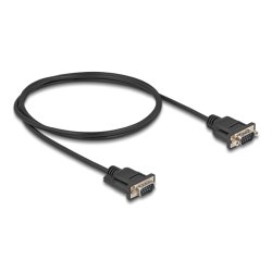 DeLOCK Serial Cable RS-232 D-Sub9 male to male with narrow plug housing 1 m