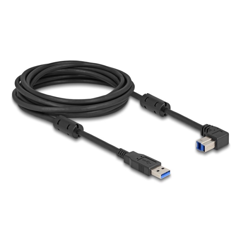 DeLOCK USB 5 Gbps Câble Type-A mâle vers Type-B mâle 90° coudé vers le bas 5 m