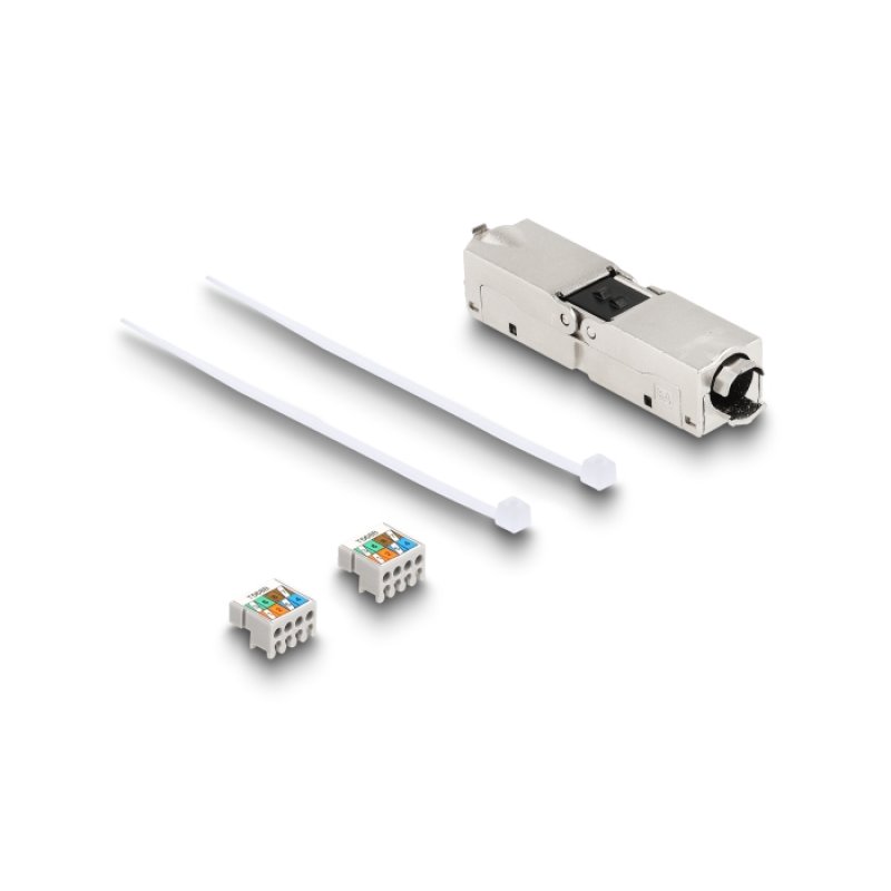 DeLOCK Connecteur de câble LSA à LSA Cat.6A IP68, étanche à la poussière et à l’eau noir