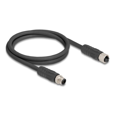 DeLOCK 80520 sensor/actuator cable 2 m RST M12 Black