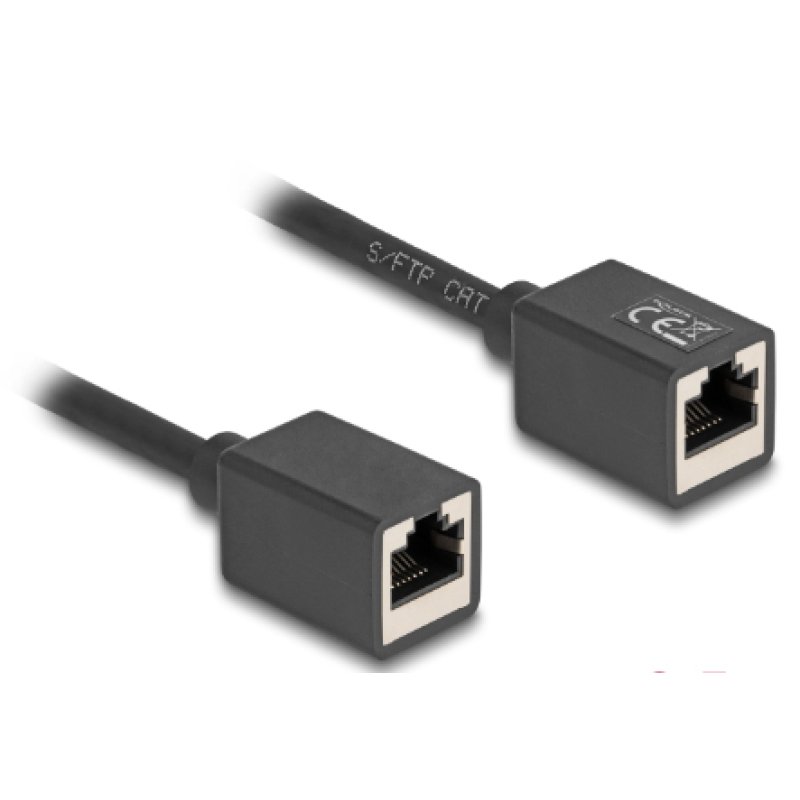 DeLOCK 90324 câble de réseau Noir 0,5 m Cat6a S/FTP (S-STP)