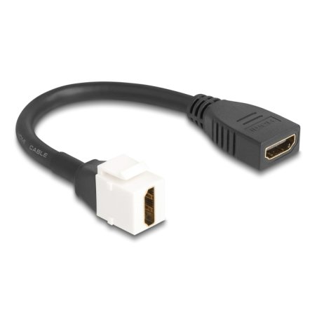 DeLOCK 86973 câble HDMI 0,2 m Noir, Blanc