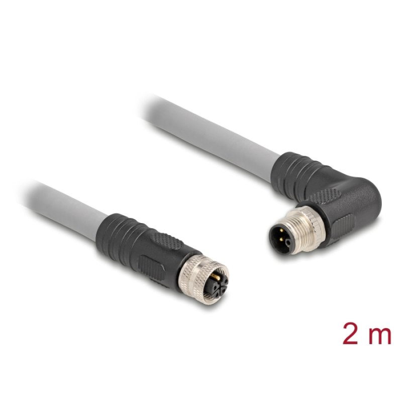 DeLOCK 80548 sensor/actuator cable 2 m RST M12 Grey