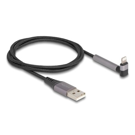 Delock Daten- und Ladekabel USB Typ-A zu Lightning™ für iPhone™, iPad™, iPod™ gewinkelt mit Ständerfunktion