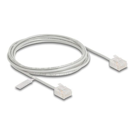 DeLOCK RJ45 Network Cable Cat.6 UTP Ultra Slim 2 m grey with short plugs