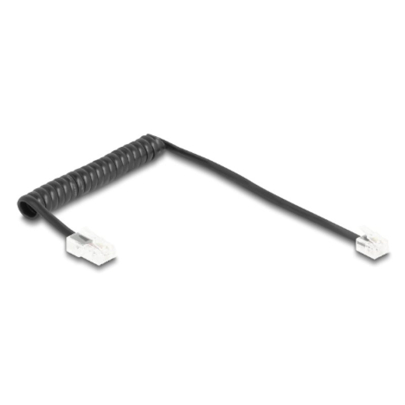 DeLOCK 88442 câble de téléphone 1 m Noir