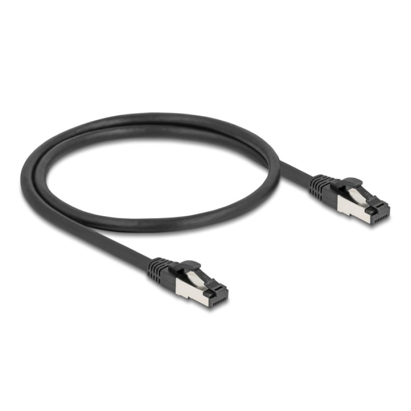 Delock RJ45 Netzwerkkabel Cat.8.1 S/FTP 0,5 m bis 40 Gbps schwarz