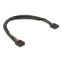 Delock Kabel USB 2.0 Pfostenbuchse 2,54 mm 10 Pin zu USB 2.0 Pfostenbuchse 2,54 mm 10 Pin 25 cm