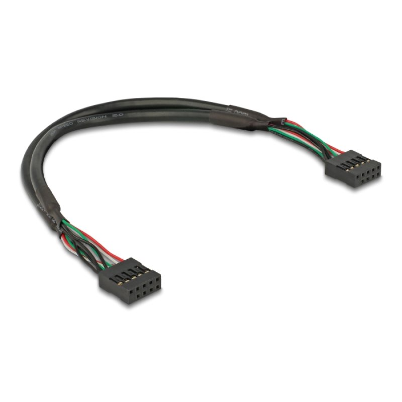 Delock Kabel USB 2.0 Pfostenbuchse 2,54 mm 10 Pin zu USB 2.0 Pfostenbuchse 2,54 mm 10 Pin 25 cm