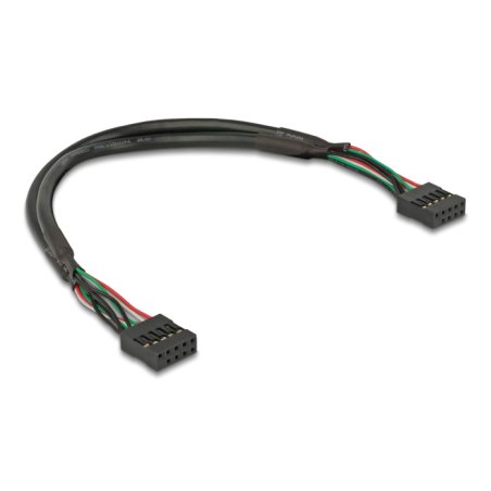 Delock Kabel USB 2.0 Pfostenbuchse 2,54 mm 10 Pin zu USB 2.0 Pfostenbuchse 2,54 mm 10 Pin 25 cm