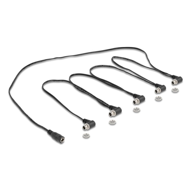 DeLOCK 90122 power cable Black 0.762 m 5.5 x 2.1 mm 5 x 5.5 x 2.1 mm