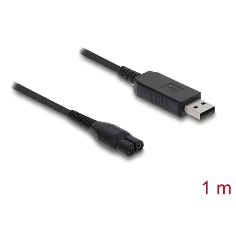 DeLOCK 90979 câble électrique Noir 1 m USB A 2 broches