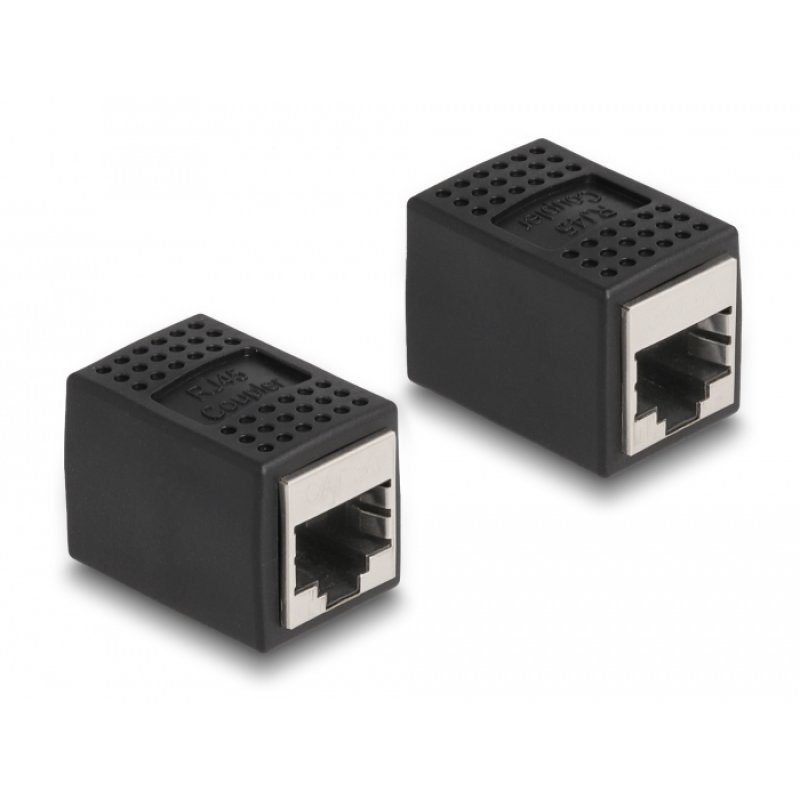 Delock Adapter RJ45 Buchse zu RJ45 Buchse Cat.6A schwarz