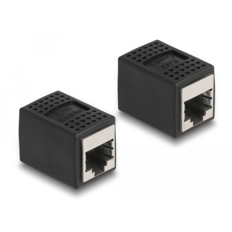 DeLOCK Adapter RJ45 jack to RJ45 jack Cat.6A black