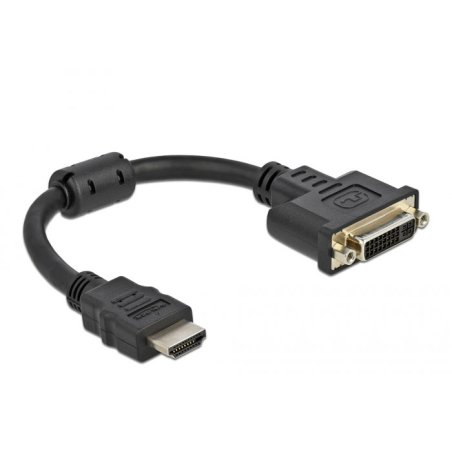 Delock Adapter HDMI Stecker zu DVI 24 5 Buchse 4K 30 Hz 20 cm