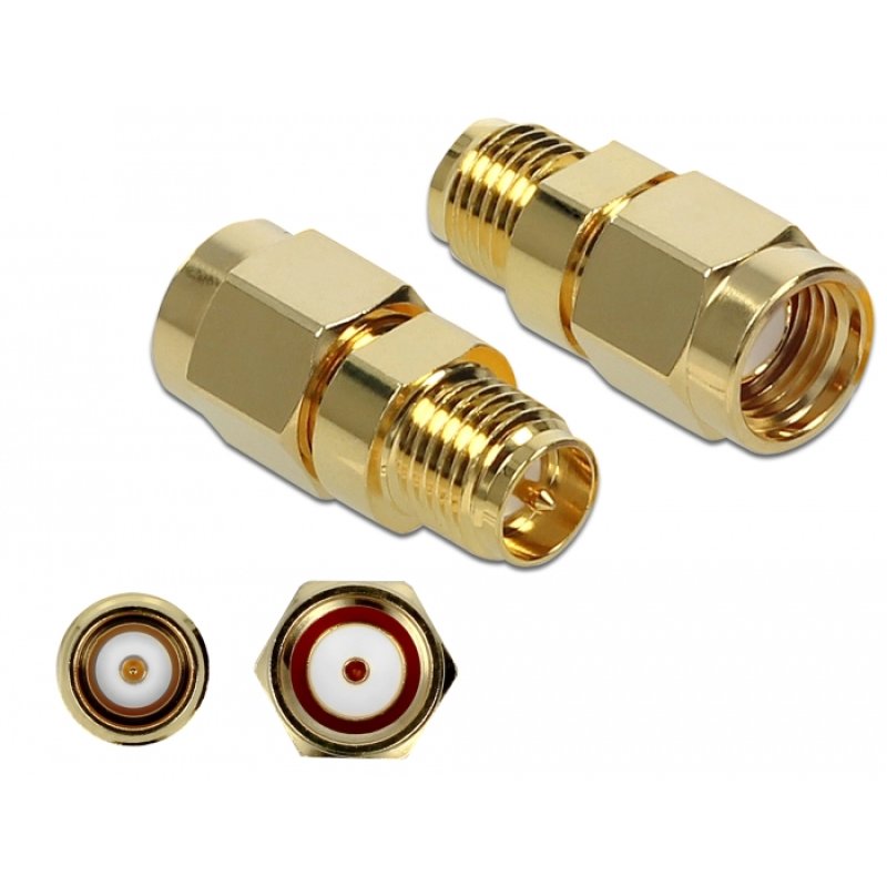 DeLOCK 89977 changeur de genre de câble RP-SMA Or