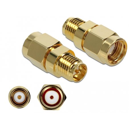 DeLOCK 89977 changeur de genre de câble RP-SMA Or