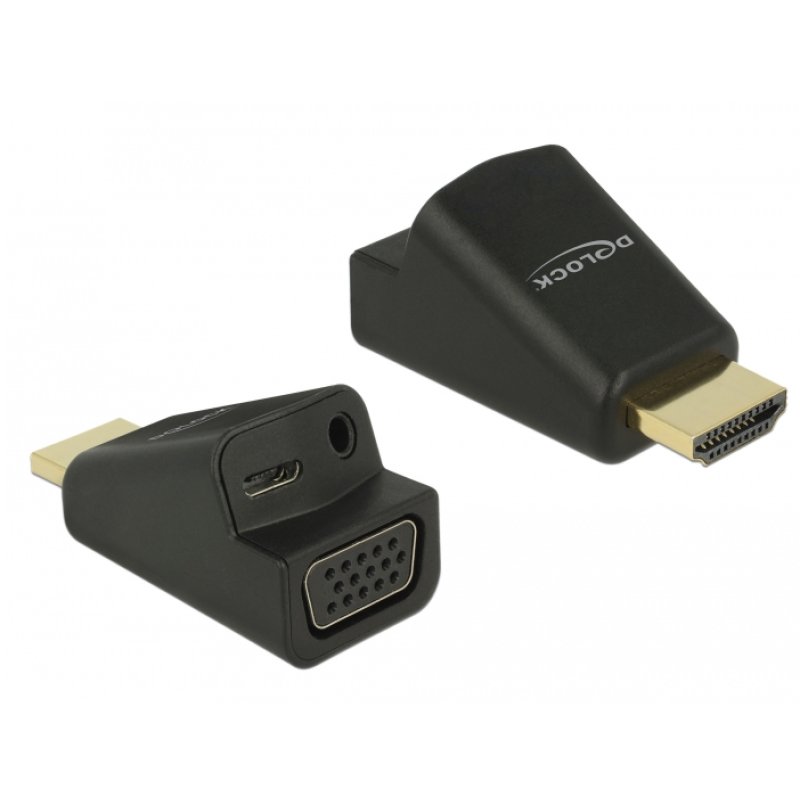 Delock Adapter HDMI-A Stecker VGA Buchse mit Audio