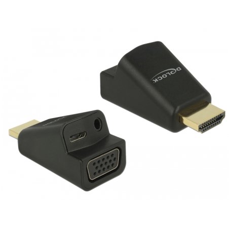 Delock Adapter HDMI-A Stecker VGA Buchse mit Audio