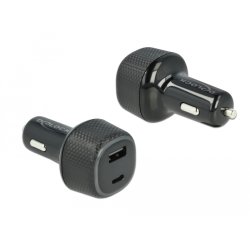 DeLOCK Car charger USB Type-C PD 3.0 and USB Type-A with 63 W