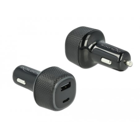 DeLOCK Car charger USB Type-C PD 3.0 and USB Type-A with 63 W