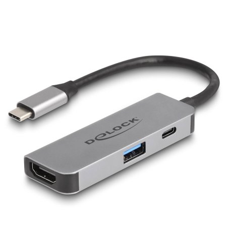 DeLOCK 61063 interface hub USB 3.2 Gen 1 (3.1 Gen 1) Type-C 10000 Mbit/s Grey