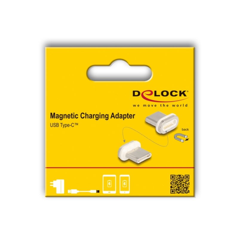 DeLOCK 66588 changeur de genre de câble magnet USB C Or, Blanc