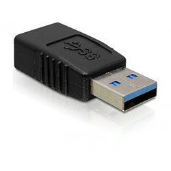 DeLOCK USB 3.0-A Adapter USB-A Noir