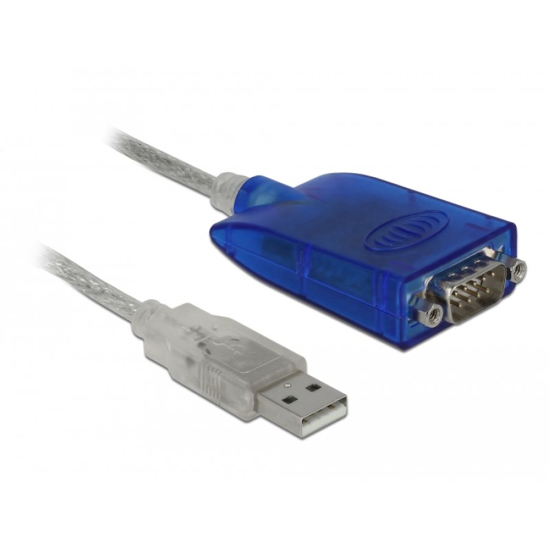 Delock Adapter USB Typ-A zu Seriell RS-422/485 DB9 mit Überspannungsschutz 600 W und erweiterter Temperaturbereich