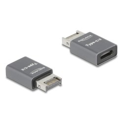 Delock Adapter USB 10 Gbps Typ-E Key A Stecker zu USB Type-C™ Buchse Metall
