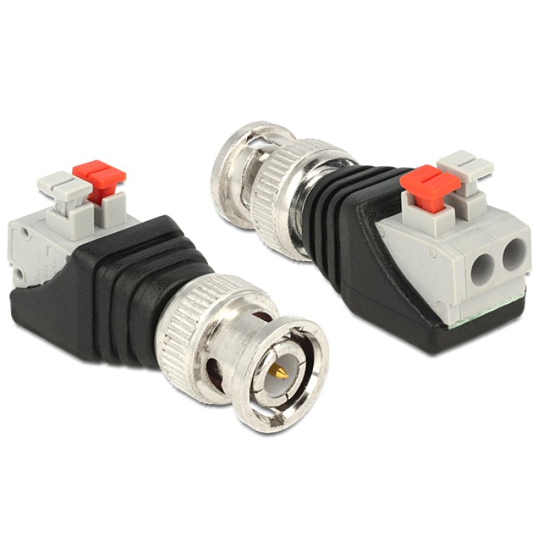 DeLOCK 65525 changeur de genre de câble BNC Noir, Argent