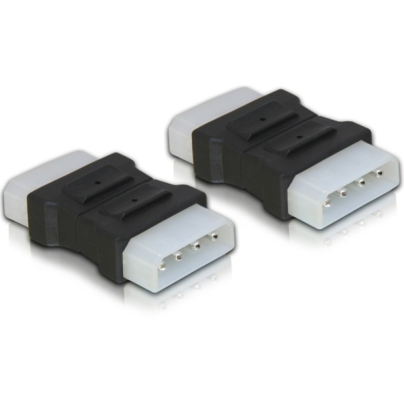 DeLOCK 65044 cable gender changer 4-pin Molex Black