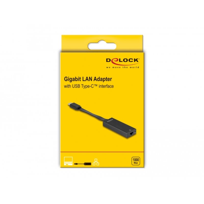 DeLOCK USB Type-C Adapter to Gigabit LAN slim