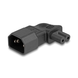 DeLOCK Adaptateur d’alimentation IEC 60320 - C14 à C7, mâle / femelle, 2,5 A, angulé 90°