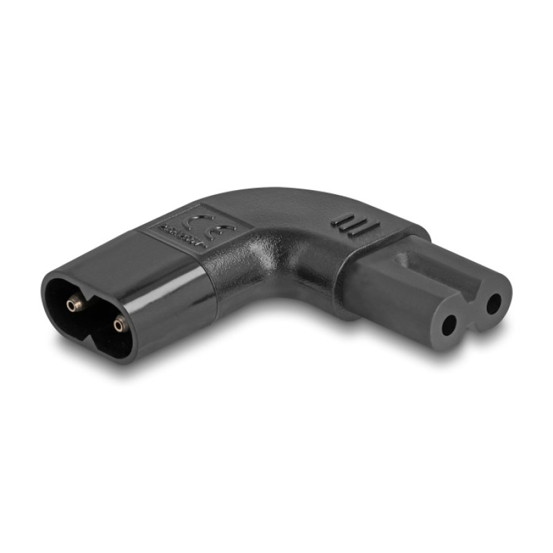 DeLOCK Power Adapter IEC 60320 - C8 to C7, male / female, 2.5 A, 90° left / right angled