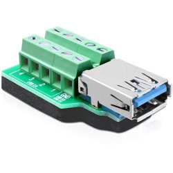 Delock Adapter USB 3.0 Typ-A Buchse Terminalblock 10 Pin