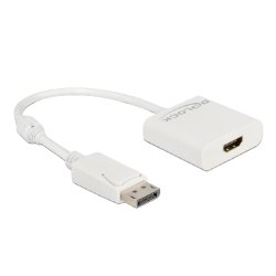 DeLOCK Adapter DisplayPort 1.2 male to HDMI female 4K Active white