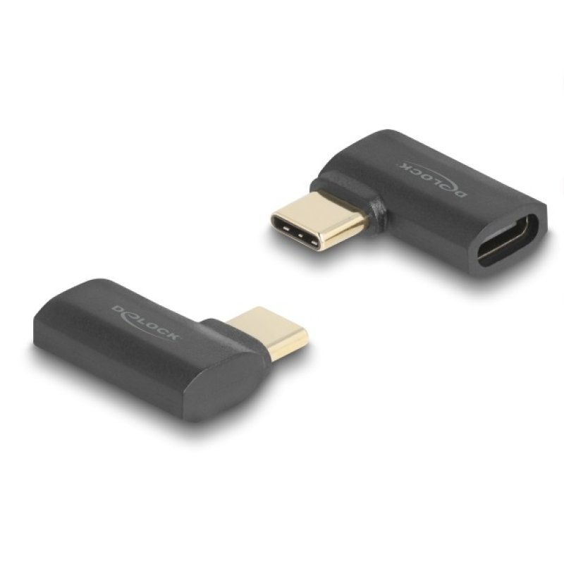 DeLOCK USB Adapter 40 Gbps USB Type-C PD 3.1 240 W male to female angled left / right 8K 60 Hz