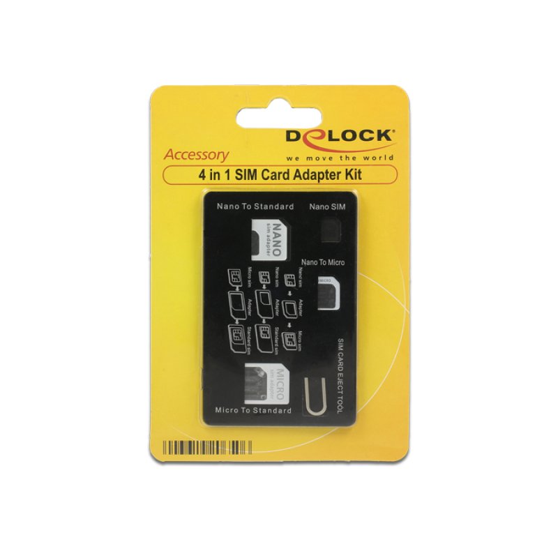 Delock 4 in 1 SIM Karten Adapter Set