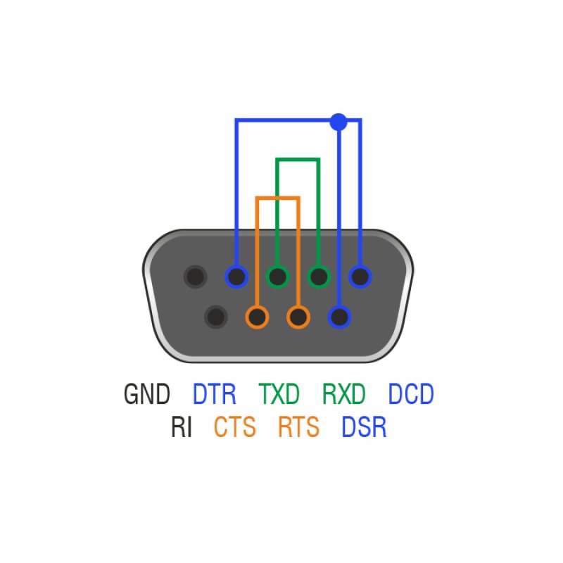 DeLOCK 65843 connecteur de fils RS-232 DB9 Noir, Argent
