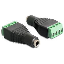 Delock Adapter Klinke Buchse 3,5 mm Terminalblock 4 Pin
