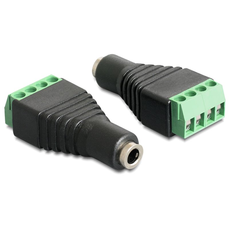 Delock Adapter Klinke Buchse 3,5 mm Terminalblock 4 Pin