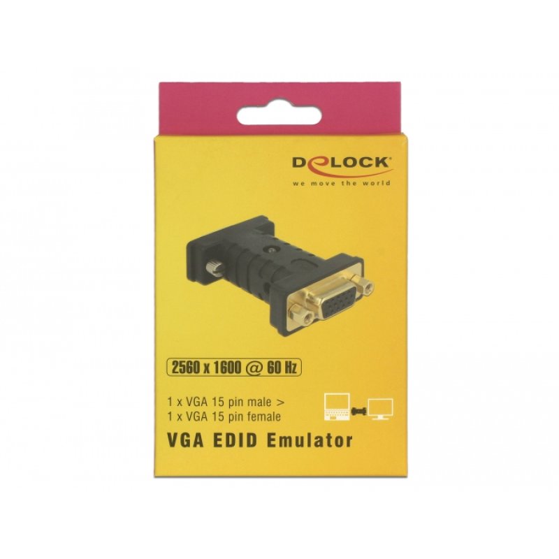 Delock Adapter VGA Stecker VGA Buchse EDID Emulator